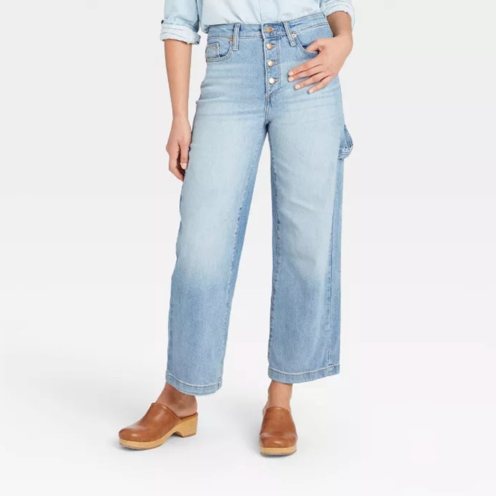 Universal Standard | Highest Rise Wide Leg Cropped Carpenter Jeans Sz. 8/29R